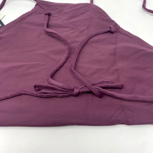 Tavik Women's Ryan Sport Swim TOP ONLY Merlot Ribbed Reversible - Picture 6 of 8